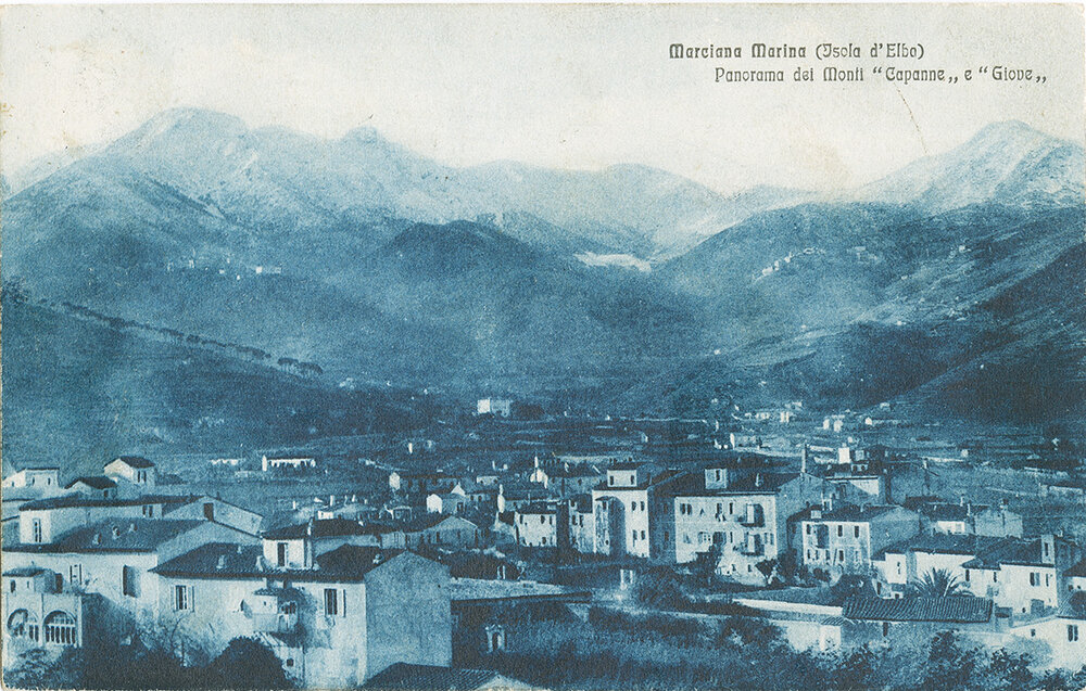 Vista su Monte Capanne e Monte Giove da Marciana Marina